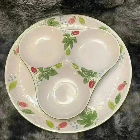 Country Berried Mikasa serving dish and pickle  dish - Picture 1 of 15